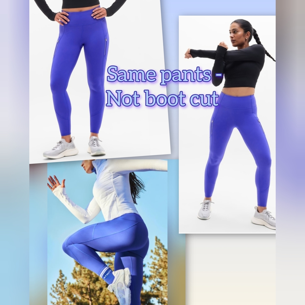 Athleta Cold Weather Rainier High Rise Bootcut Leggings - Borealis Blue - Large - Picture 5 of 10